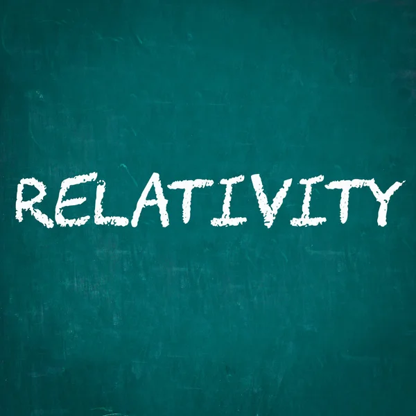 RELATIVITY written on chalkboard — Stock Photo, Image