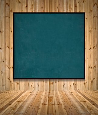 İç oda boş reklam panoda 