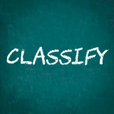 Yazılı kara tahta sınıflandırmak