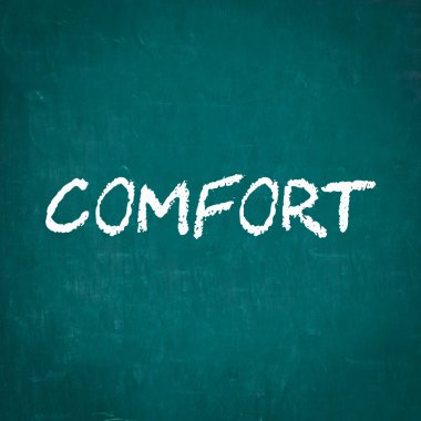 Kara tahta yazılı konfor
