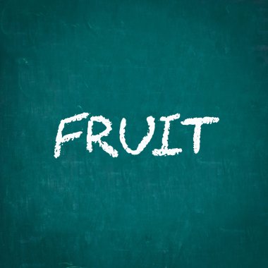 Kara tahta yazılı meyve