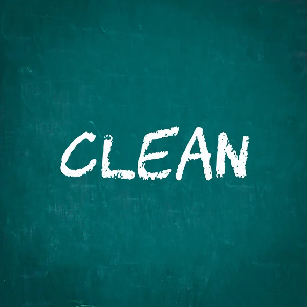 CLEAN written on chalkboard — Stock Photo, Image