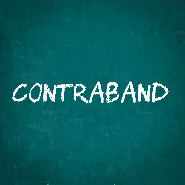 CONTRABAND written on chalkboard — Stock Photo, Image