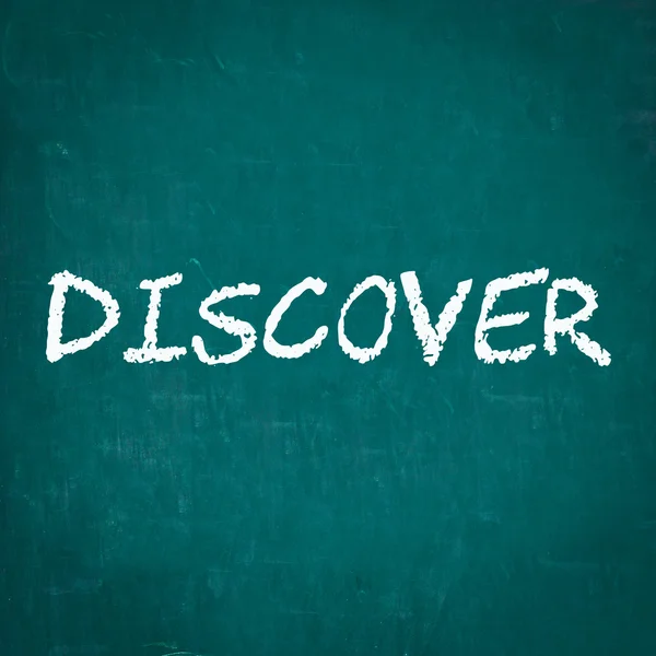 DISCOVER written on chalkboard — Stock Photo, Image