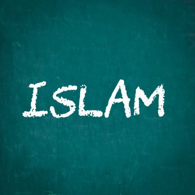 Kara tahta yazılı Islam