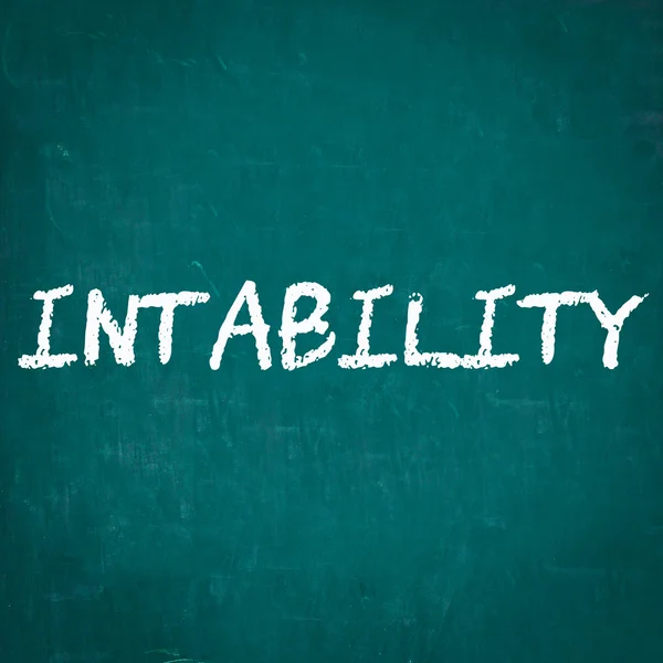 INSTABILITY written on chalkboard — Stock Photo, Image