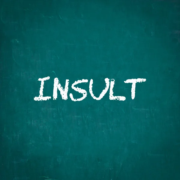 INSULT écrit sur un tableau — Photo