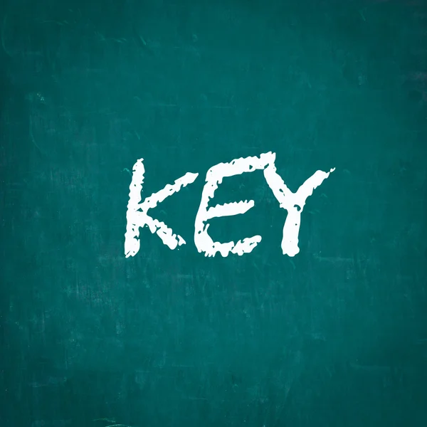 Klíč napsaný na tabuli — Stock fotografie