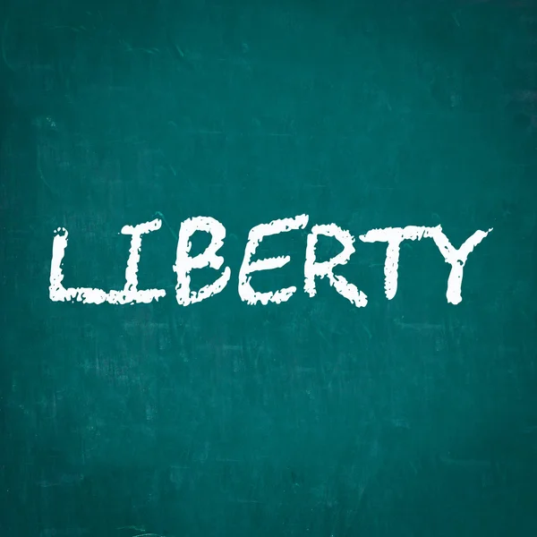 LIBERTY written on chalkboard — Stock Photo, Image