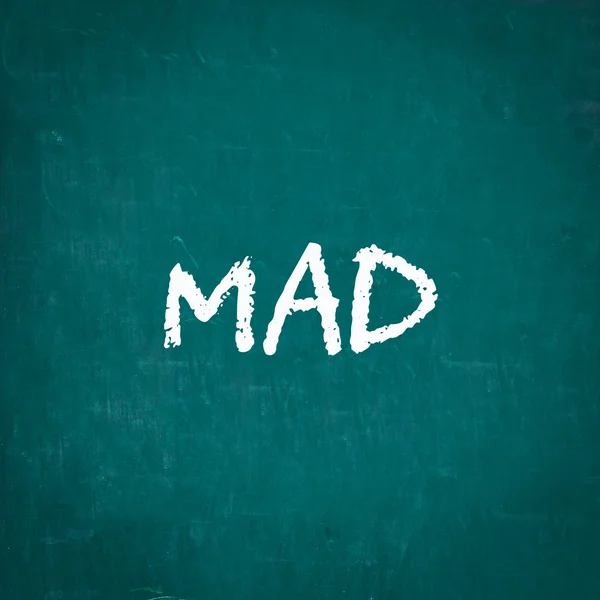 MAD written on chalkboard — Stock Photo, Image