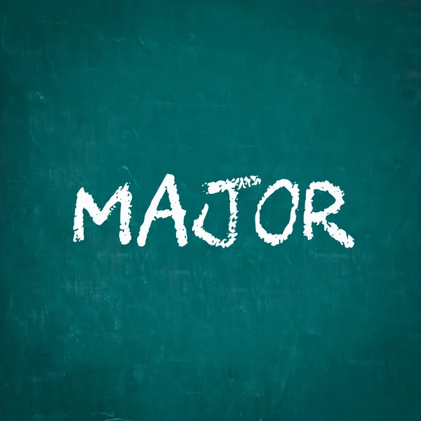 Major írt chalkboard — Stock Fotó
