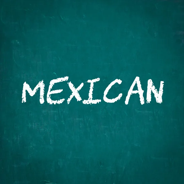 Mexicaanse geschreven op schoolbord — Stockfoto