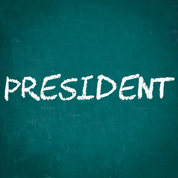 PRESIDENT written on chalkboard — Stock Photo, Image