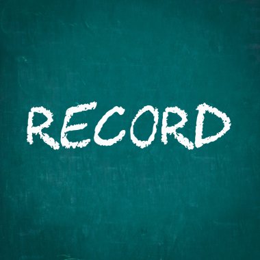 Kara tahta yazılı kayıt