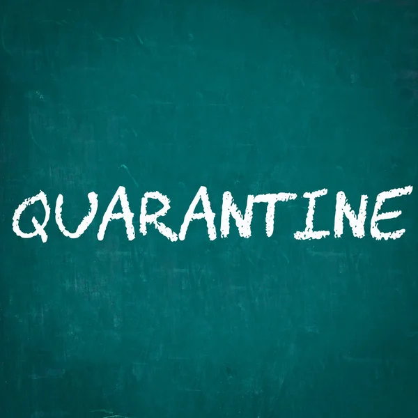 QUARANTINE written on chalkboard — Stock Photo, Image