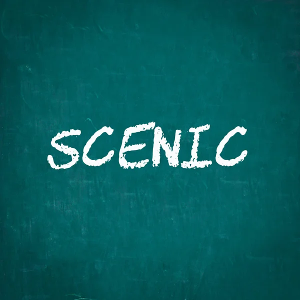 SCENIC written on chalkboard — Stock Photo, Image