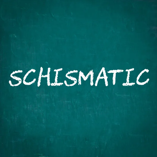 SCHISMATIC written on chalkboard — Stock Photo, Image