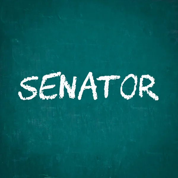 SENATOR written on chalkboard — Stock Photo, Image