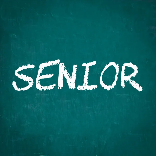 SENIOR written on chalkboard — Stock Photo, Image