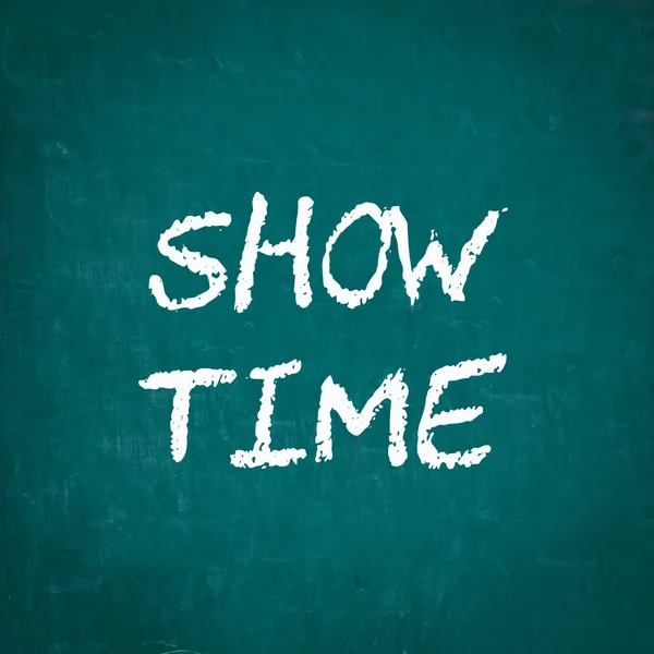 SHOW TIME written on chalkboard — Stock Photo, Image