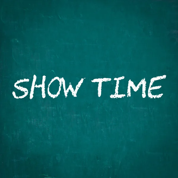 SHOW TIME written on chalkboard — Stock Photo, Image