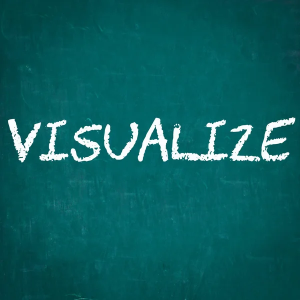 VISUALIZE written on chalkboard — Stock Photo, Image