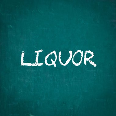 Kara tahta yazılı likör