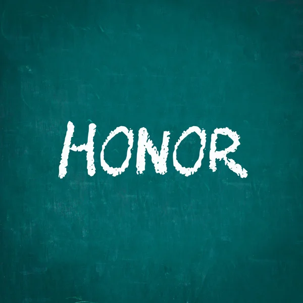 HONOR escrito en pizarra — Foto de Stock