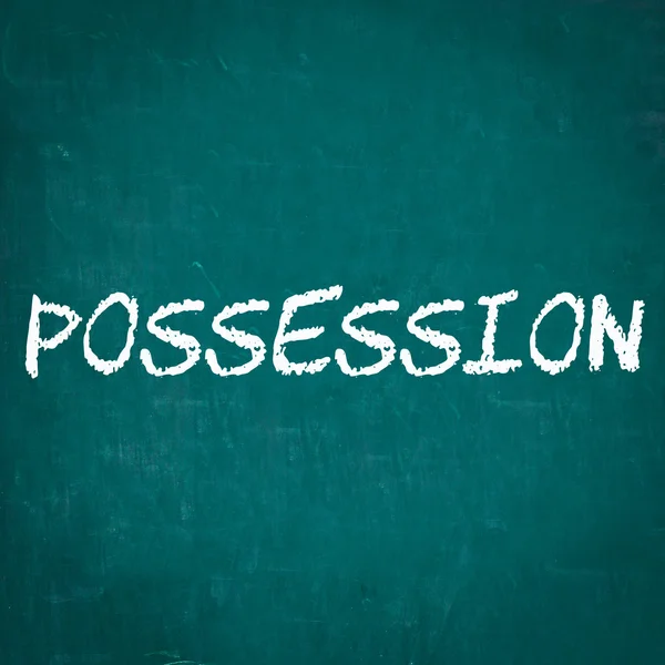 POSSESSION written on chalkboard — Stock Photo, Image