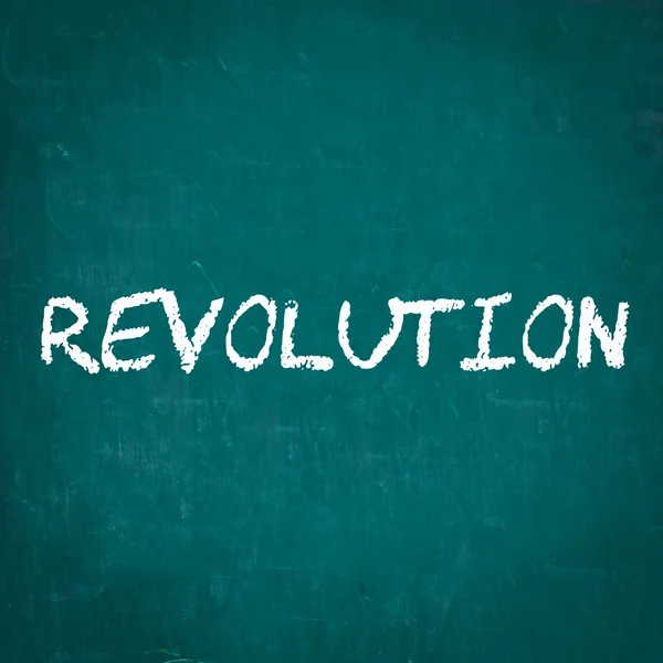黒板に書かれた革命 — ストック写真