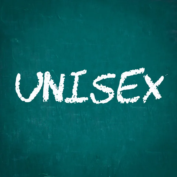 UNISEX written on chalkboard — Stock Photo, Image