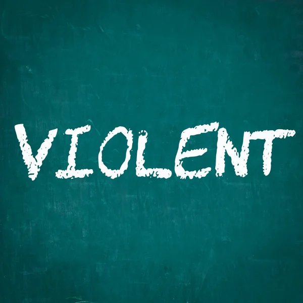 VIOLENT written on chalkboard — Stock Photo, Image
