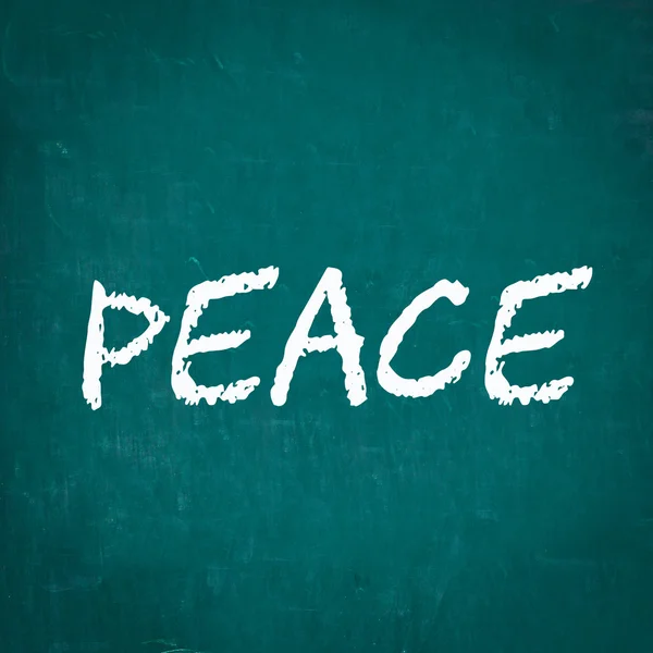 PEACE written on chalkboard — Stock Photo, Image