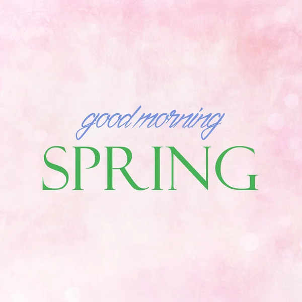 Guten Morgen Frühling auf rosa Pastell Hintergrund — Stockfoto