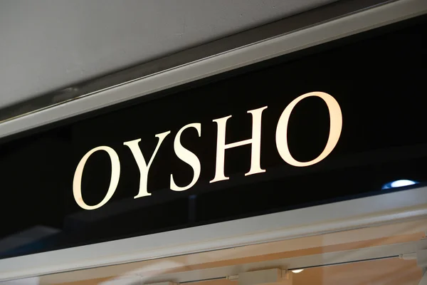 PALMA, MALLORCA - JULY 30, 2015: The logo of the brand "Oysho" i — Stock Photo, Image