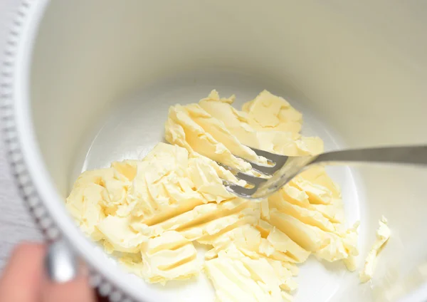 Prepare butter for cake — Stock Photo, Image