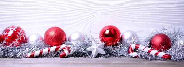 Christmas red ornaments — Stock Photo, Image