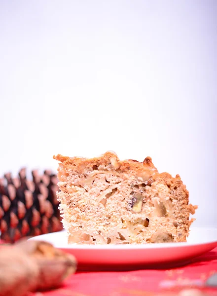 Fresh Christmas Cake with apple — Stock Photo, Image