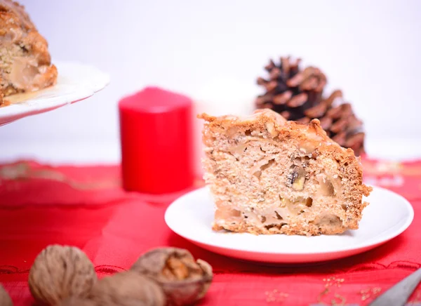 Fresh Christmas Cake with apple — Stock Photo, Image