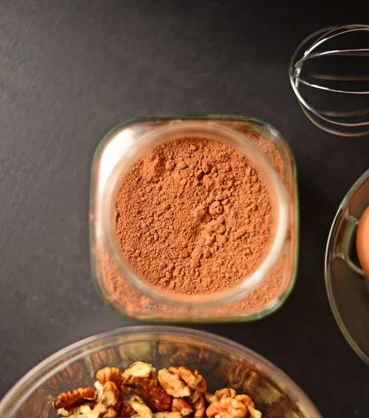 Brown chocolate powder closeup — Stock Photo, Image