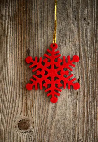 Christmas ornament on wood background — Stock Photo, Image