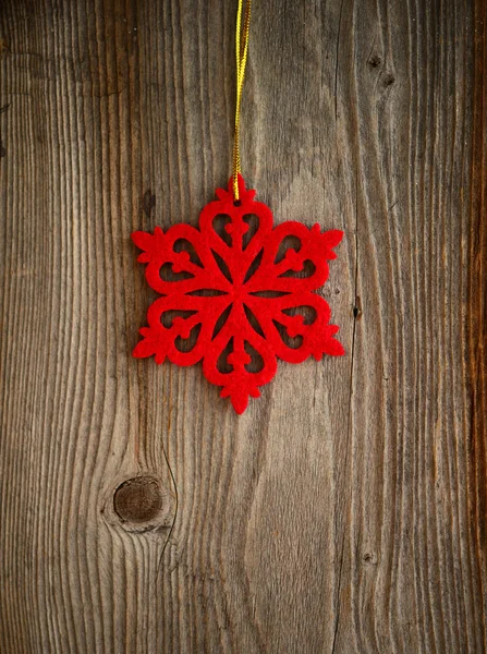 Kerst ornament op hout achtergrond — Stockfoto