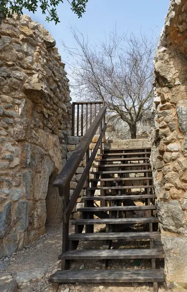 Escavações Arqueológicas Fortaleza Nimrod Israel — Fotografia de Stock