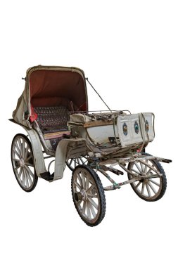 Beyaz arka planda eski bir şezlong