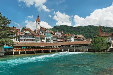 Thun İsviçre 'nin güzel manzarası
