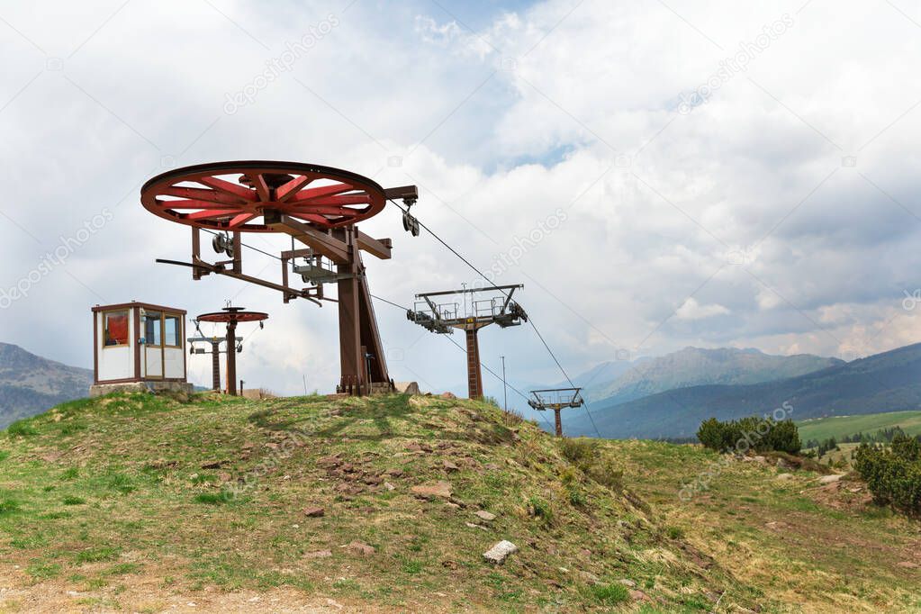 Cableway on Passo Role Italy