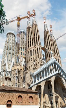 Güzel Sagrada Familia Barselona İspanya 'da