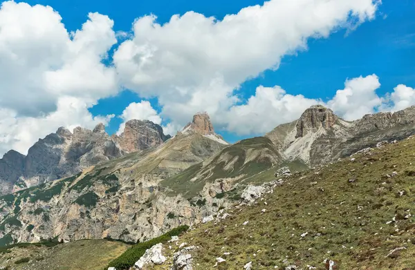 Panorama Dolomite Alps Tre Cime Lavaredo Italy Stock Picture