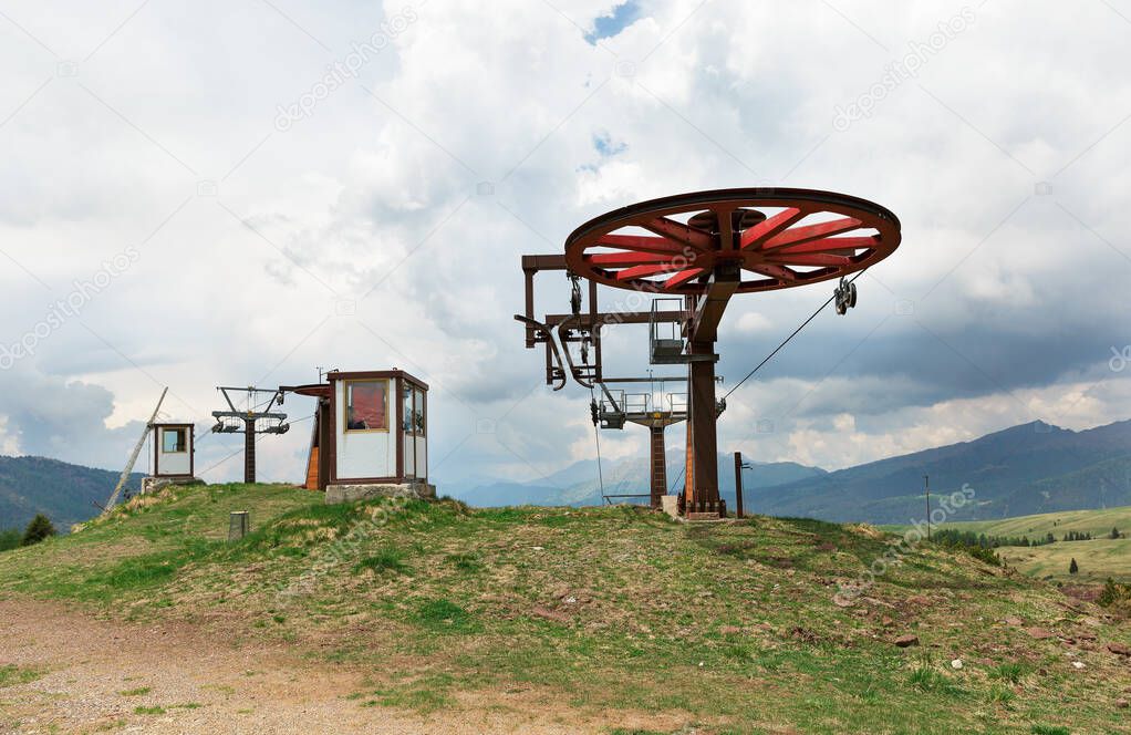 Cableway on Passo Role Italy