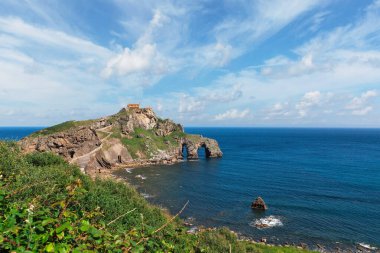 Biscay Körfezi 'nde Gustelugache Panoraması